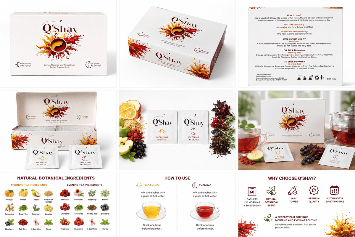 Q'Shay Morning & Evening Herbal Tea