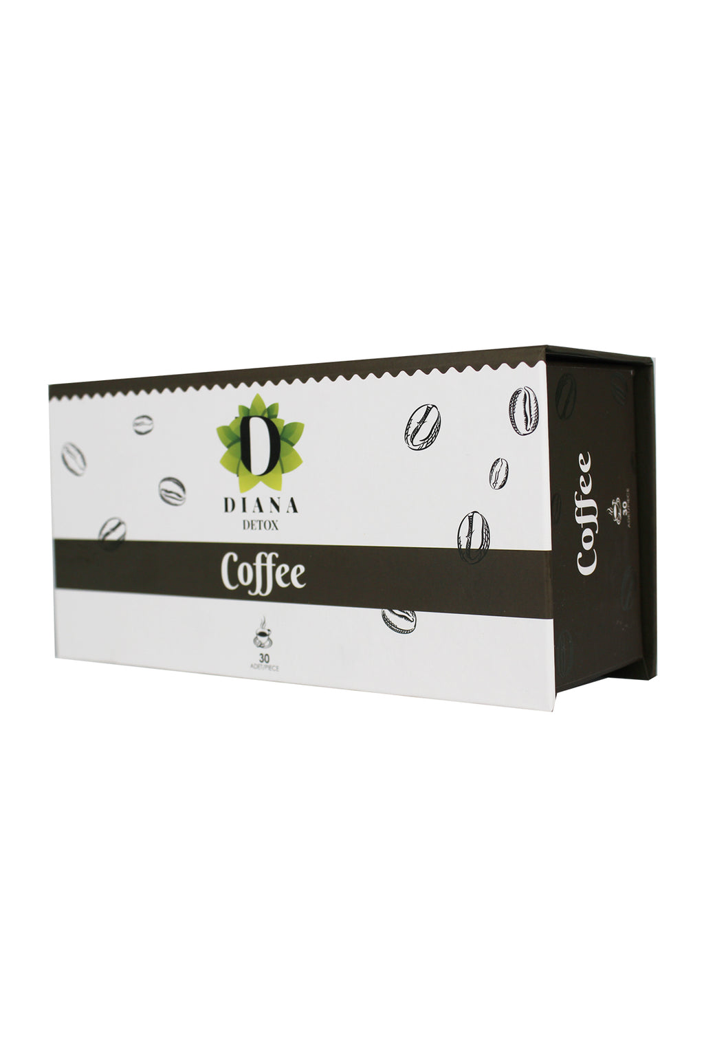 Diana Coffee box packaging, side view showing Coffee label
