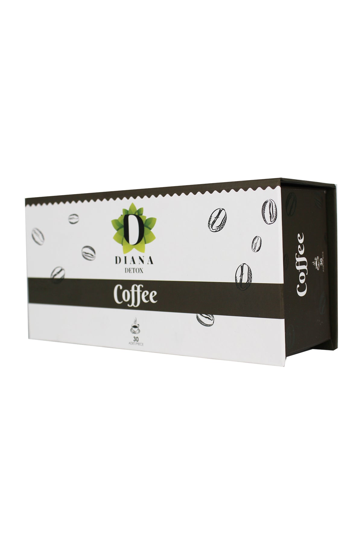 Diana Coffee box packaging, side view showing Coffee label