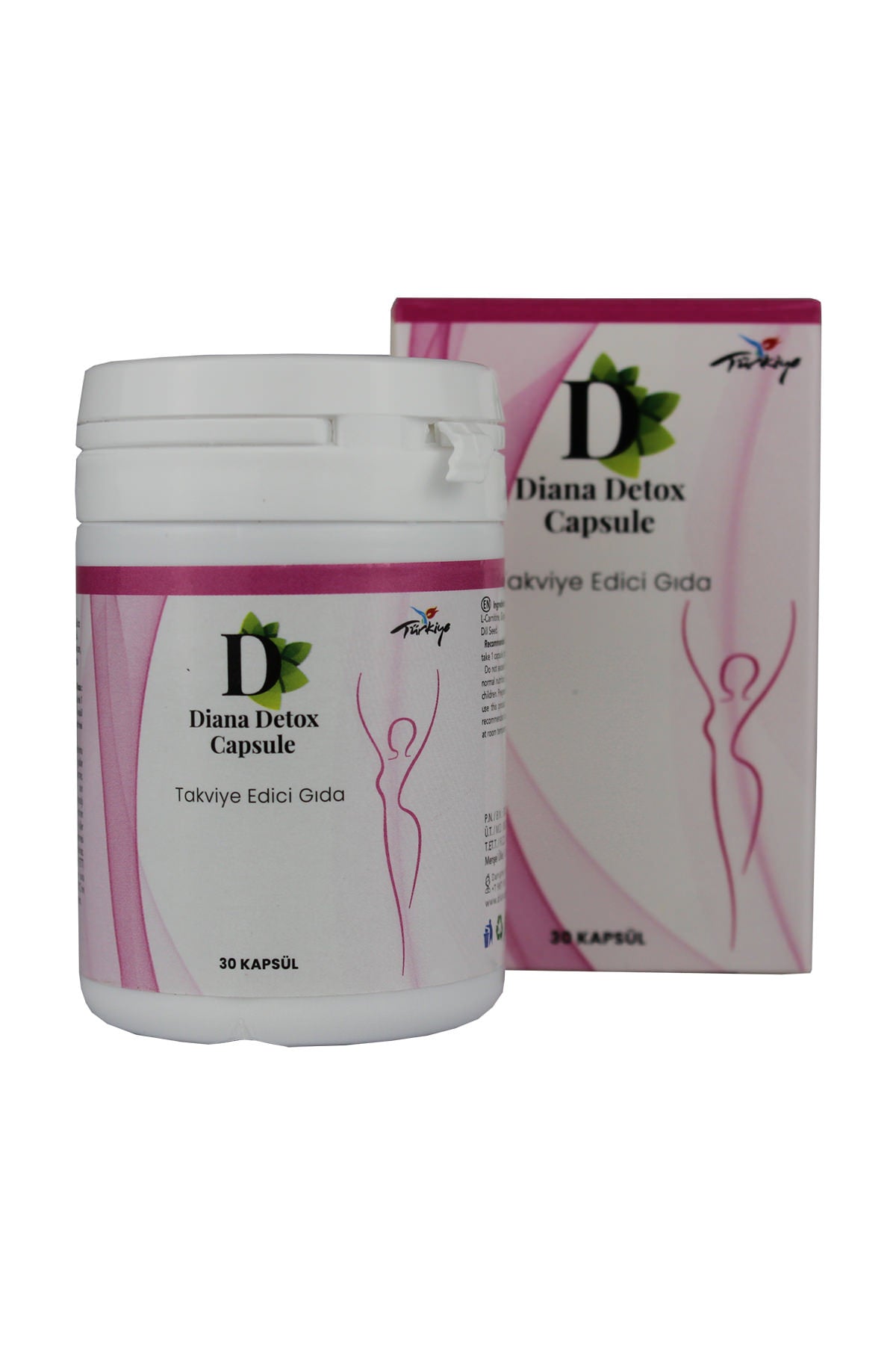 Diana Detox Capsule bottle and box together