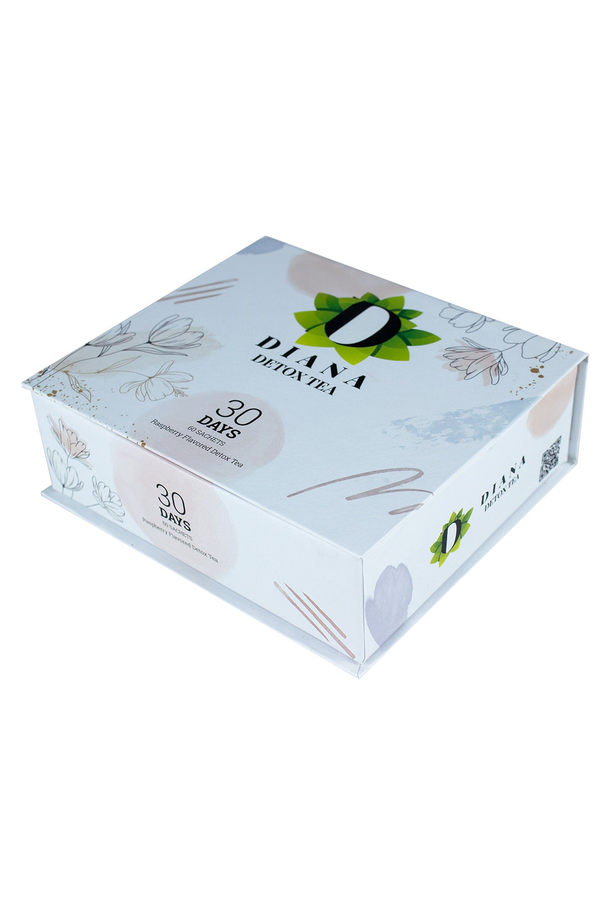 Diana Detox Tea box packaging, side view