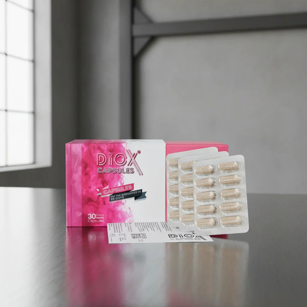 Diox Detox Capsule box with blister packs of capsules